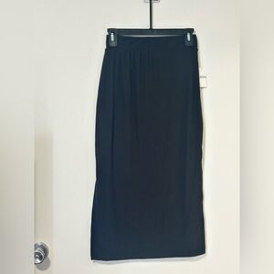 Ardene Black Midi Ribbed Pencil Skirt